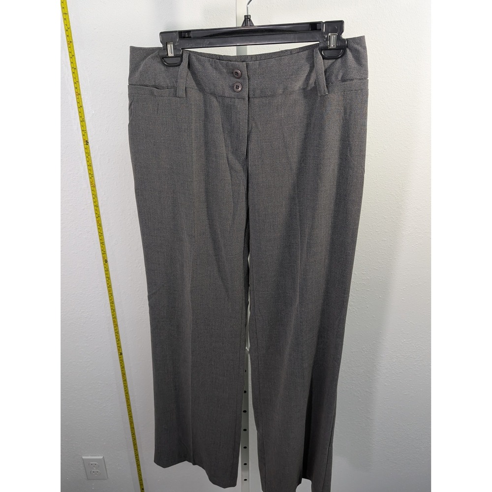 AB Studio Womens Gray Straight Leg Dress Pants Size 6 Career Workwear Trousers